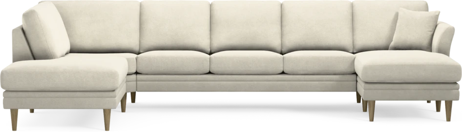 Eden - 3-sits soffa med divan vänster och schäslong höger - Vit
