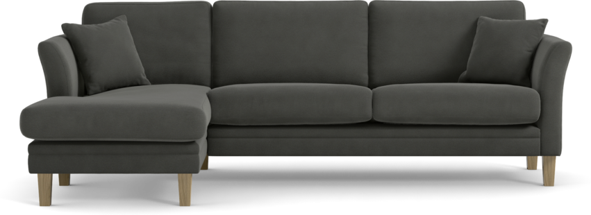 Eden - 2,5-sits soffa med schäslong - Grå