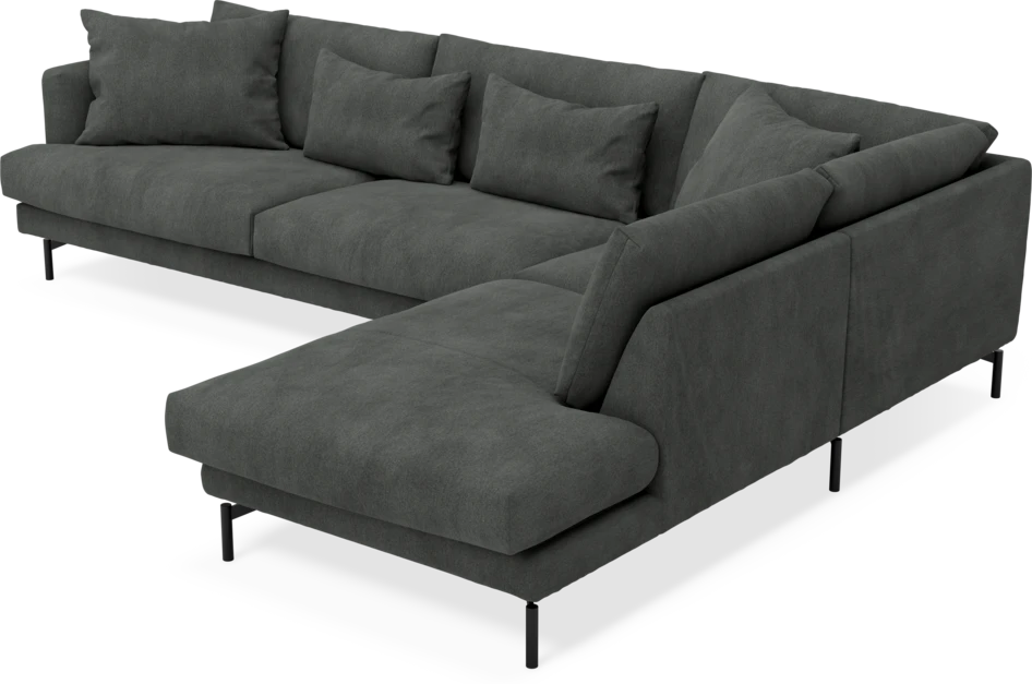 Harper - 3-sits soffa med divan höger - Grå