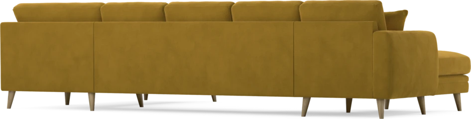 Eden - 3-sits soffa med schäslong vänster och divan höger - Gul