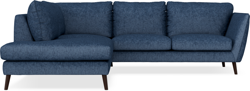 Madison - 2-sits soffa med divan vänster - Blå