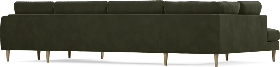 Bridge - 3-sits soffa med divan vänster och schäslong höger - Grön