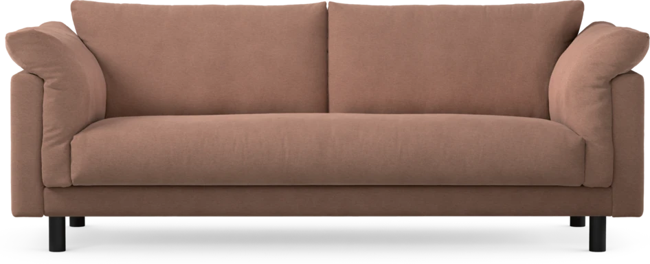 Cherrie - 3-sits soffa, hel dyna, fast klädsel - Rosa