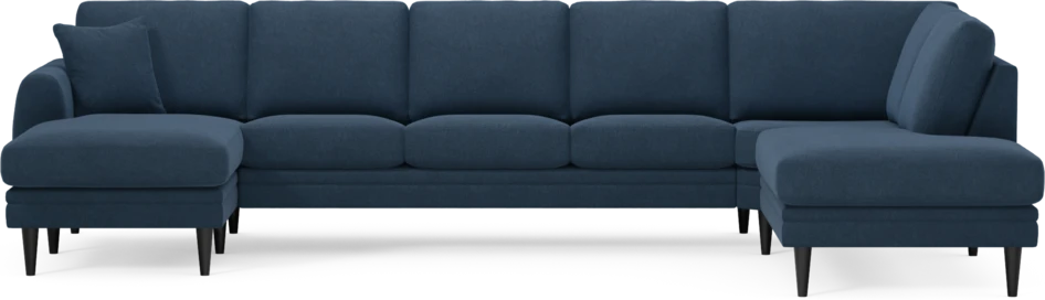 Eden - 3-sits soffa med schäslong vänster och divan höger - Blå