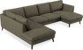 Madison Lux - 2-sits soffa med divan vänster och schäslong höger - Brun