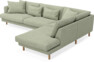 Harper - 3-sits soffa med divan höger - Grön