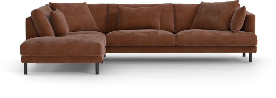 Harper - 3-sits soffa med divan vänster - Orange
