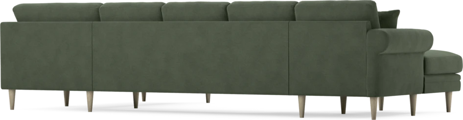 Eden - 3-sits soffa med schäslong vänster och divan höger - Grön