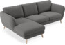 Madison Lux - 2-sits soffa med schäslong vänster - Grå