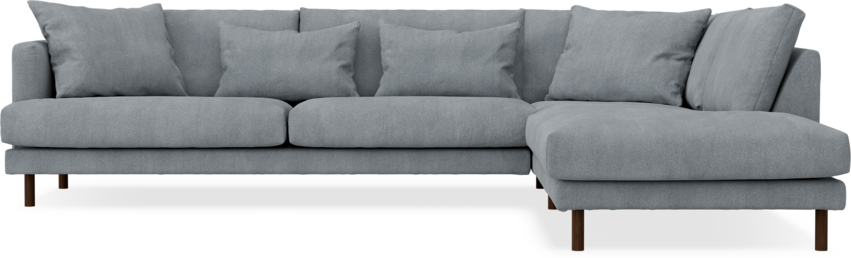 Harper - 3-sits soffa med divan höger - Grå