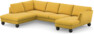 Madison Lux - 2-sits soffa med divan vänster och schäslong höger - Gul