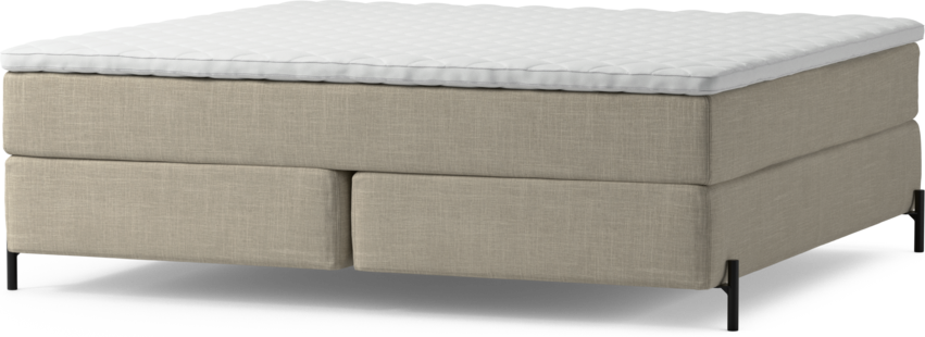 Delux Dream - Kontinentalsäng, dubbelsäng med bäddmadrass och sängben - Beige