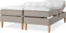 Delux Sense - Ställbar säng, dubbelsäng med bäddmadrass - Beige