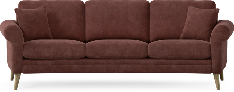 Eden - 3-sits soffa svängd - Röd