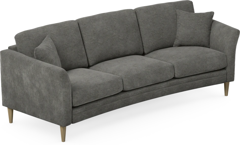 Eden - 3-sits soffa svängd - Grå
