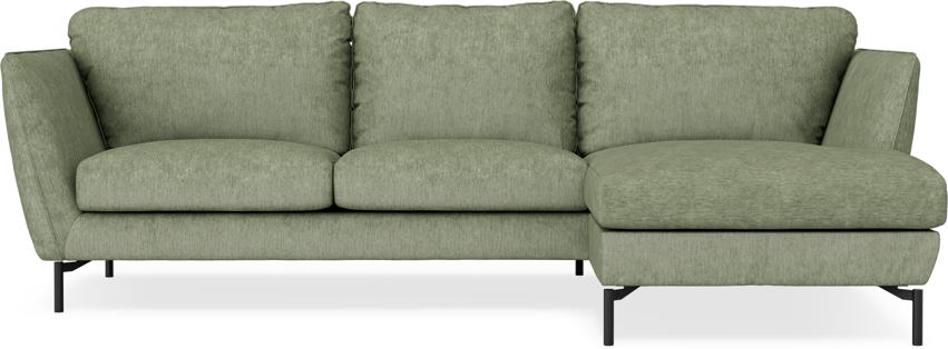 Madison Lux - 2-sits soffa med schäslong höger - Grön