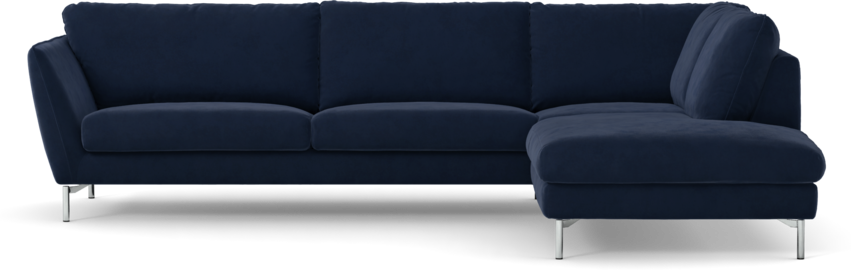 Madison Lux - 3-sits soffa med divan höger - Blå