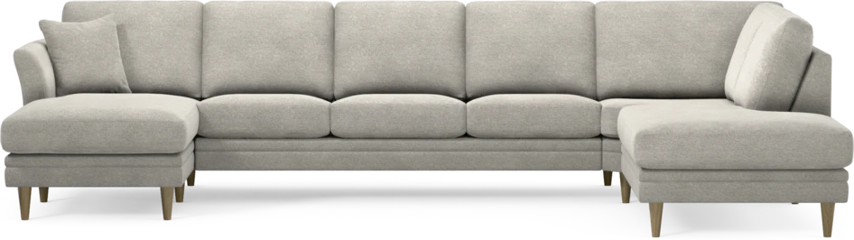 Eden - 3-sits soffa med schäslong vänster och divan höger - Grå