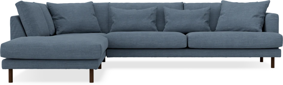Harper - 3-sits soffa med divan vänster - Blå