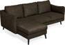 Madison Lux - 2-sits soffa med schäslong vänster - Brun
