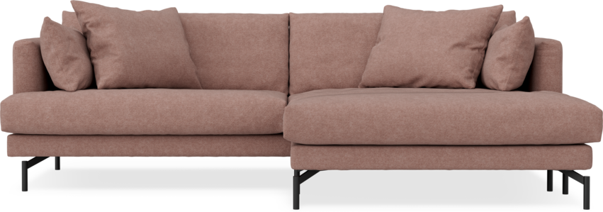 Harper - 4-sits med schäslong XL höger - Rosa