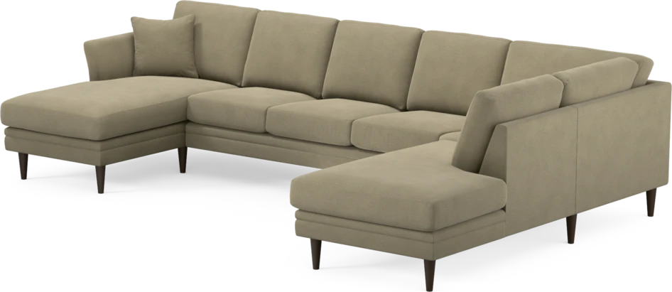 Eden - 3-sits soffa med schäslong vänster och divan höger - Beige
