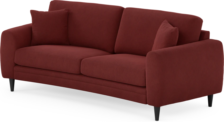 Eden - 2,5-sits soffa svängd - Röd