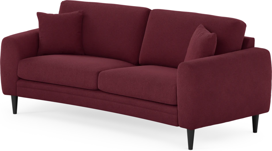 Eden - 2,5-sits soffa svängd - Röd