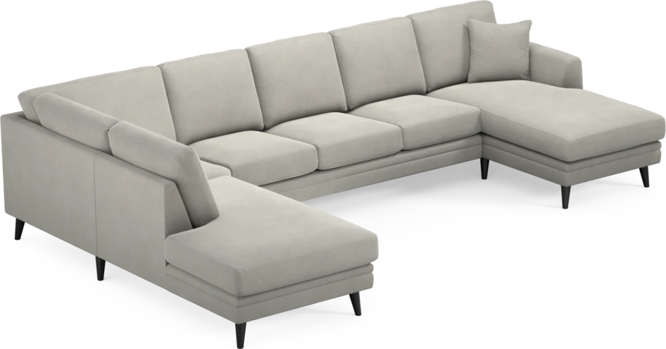Eden - 3-sits soffa med divan vänster och schäslong höger - Grå