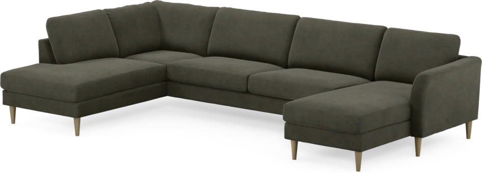 Bridge - 3-sits soffa med divan vänster och schäslong höger - Grå
