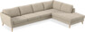 County - 3-sits soffa med divan höger - Beige