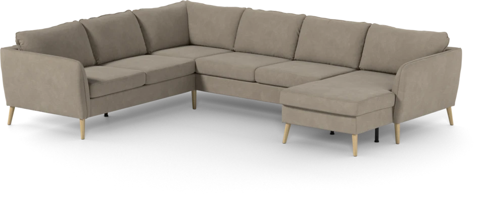 County - Hörnsoffa, 2+3-sits med schäslong höger - Beige