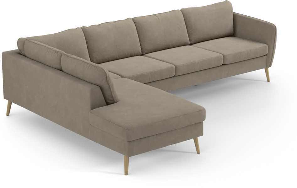 County - 3-sits soffa med divan vänster - Beige