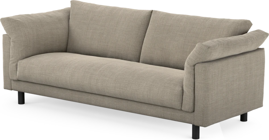 Cherrie - 3-sits soffa, hel dyna, fast klädsel - Beige