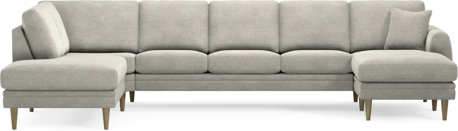 Eden - 3-sits soffa med divan vänster och schäslong höger - Grå