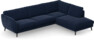 Madison Lux - 3-sits soffa med divan höger - Blå