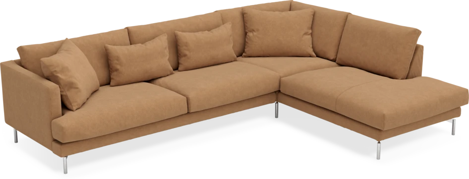Harper - 3-sits soffa med divan höger - Gul