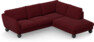 Madison Lux - 2-sits soffa med divan höger - Röd