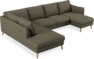 Madison Lux - 2-sits soffa med divan vänster och schäslong höger - Brun