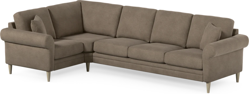 Eden - Hörnsoffa, 1+3-sits - Brun