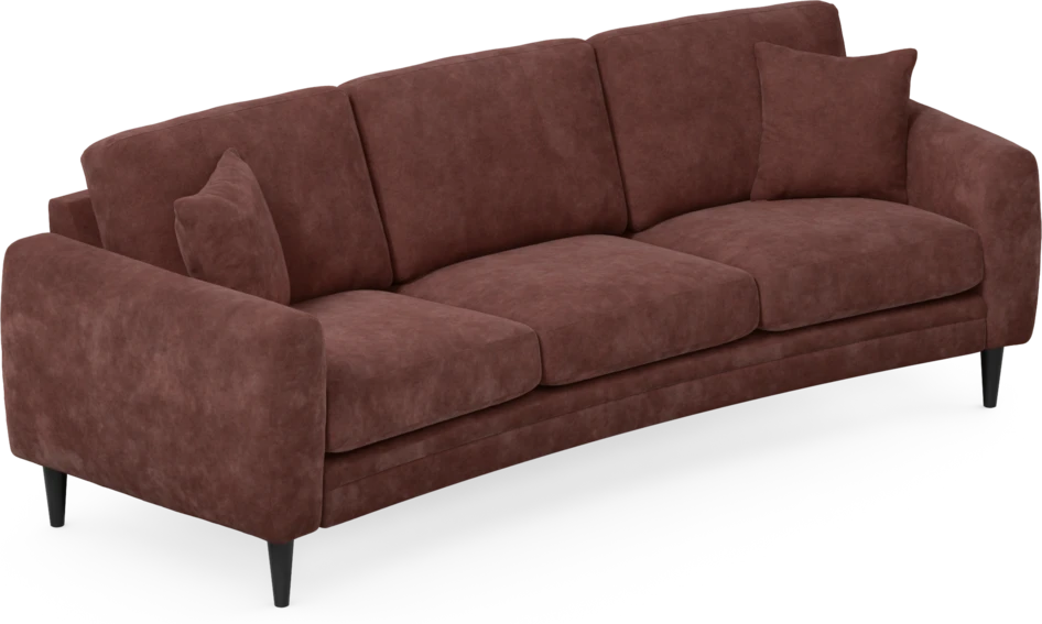 Eden - 3-sits soffa svängd - Röd