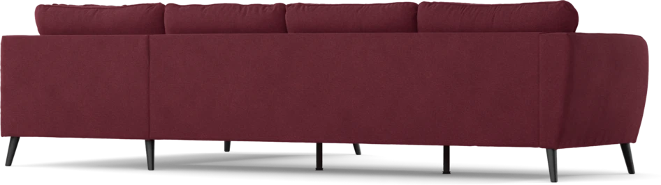 County - 3-sits soffa med divan höger - Röd