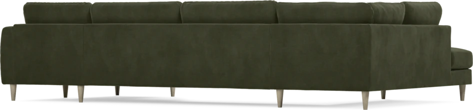 Bridge - 3-sits soffa med divan vänster och schäslong höger - Grön