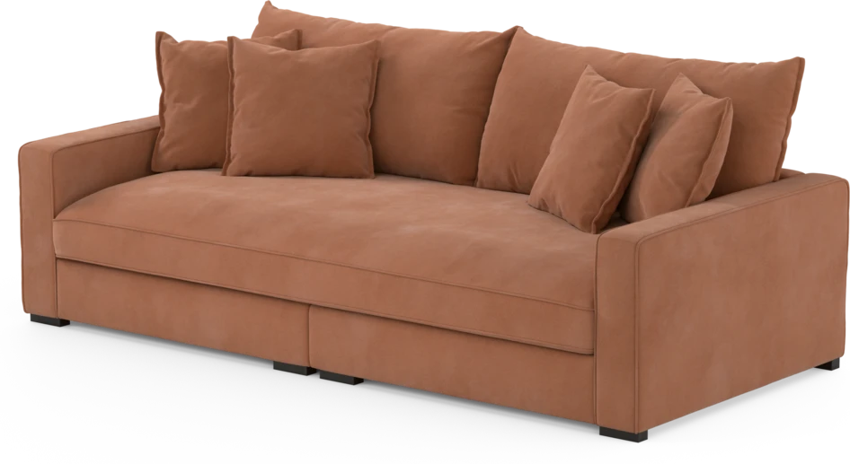 Rossi - 3-sits soffa, hel dyna - Orange