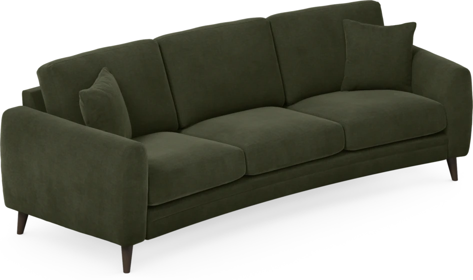 Eden - 3-sits soffa svängd - Grön