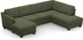 Friday - 3-sits soffa med schäslong vänster och divan höger - Grön