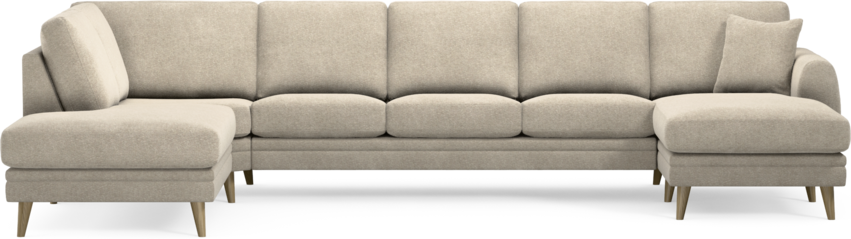 Eden - 3-sits soffa med divan vänster och schäslong höger - Beige