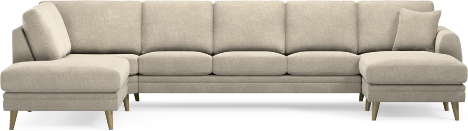 Eden - 3-sits soffa med divan vänster och schäslong höger - Beige