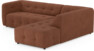 Bella - 3-sits soffa med divan höger - Orange