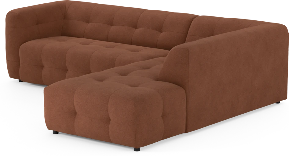 Bella - 3-sits soffa med divan höger - Orange